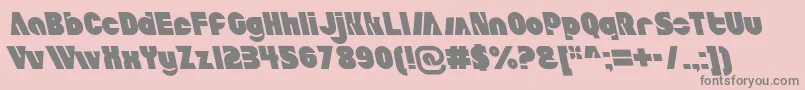 Fonte AldoItalicait – fontes cinzas em um fundo rosa