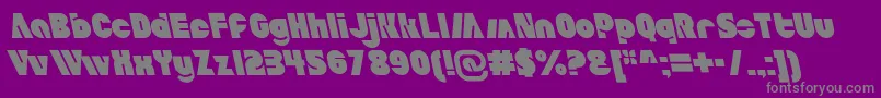Fonte AldoItalicait – fontes cinzas em um fundo violeta