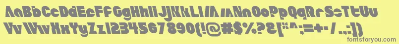 AldoItalicait-Schriftart – Graue Schriften auf gelbem Hintergrund