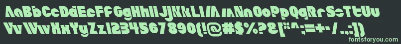 フォントAldoItalicait – 黒い背景に緑の文字