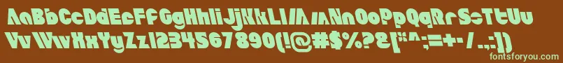 AldoItalicait Font – Green Fonts on Brown Background