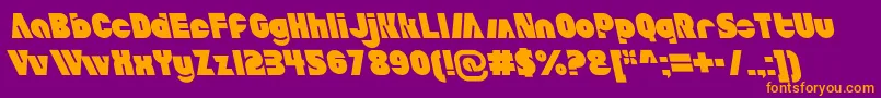フォントAldoItalicait – 紫色の背景にオレンジのフォント