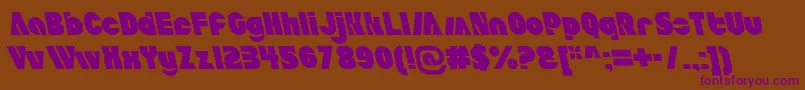 AldoItalicait Font – Purple Fonts on Brown Background