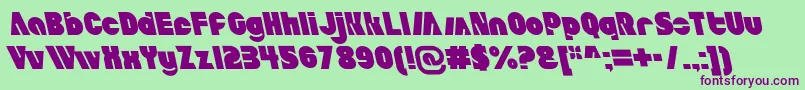 AldoItalicait-fontti – violetit fontit vihreällä taustalla