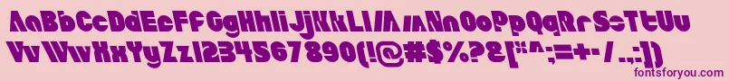 AldoItalicait-fontti – violetit fontit vaaleanpunaisella taustalla
