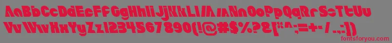 AldoItalicait-fontti – punaiset fontit harmaalla taustalla