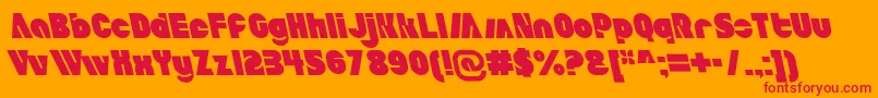 AldoItalicait-Schriftart – Rote Schriften auf orangefarbenem Hintergrund