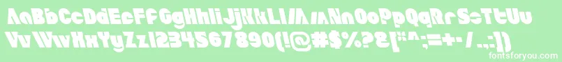 AldoItalicait-fontti – valkoiset fontit vihreällä taustalla