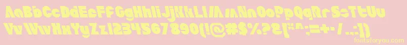 AldoItalicait Font – Yellow Fonts on Pink Background