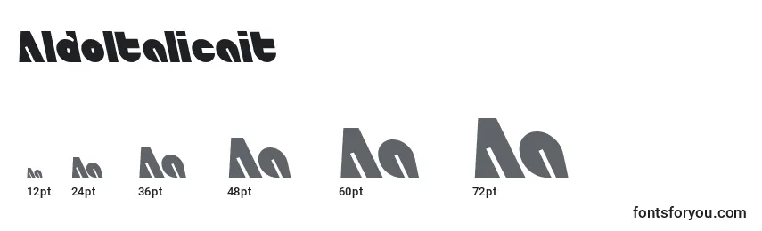 AldoItalicait Font Sizes