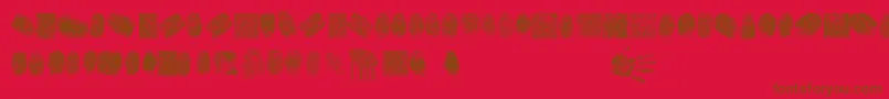 FingerPrintTfb Font – Brown Fonts on Red Background