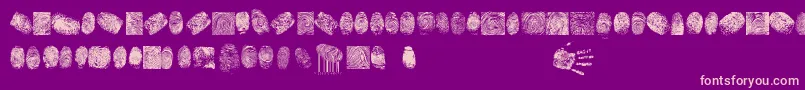 FingerPrintTfb Font – Pink Fonts on Purple Background