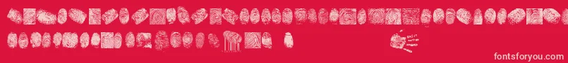 FingerPrintTfb Font – Pink Fonts on Red Background