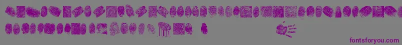 FingerPrintTfb Font – Purple Fonts on Gray Background
