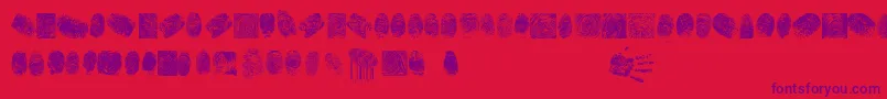 FingerPrintTfb Font – Purple Fonts on Red Background