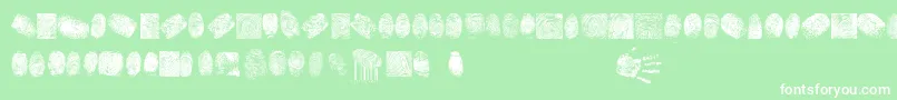 FingerPrintTfb Font – White Fonts on Green Background