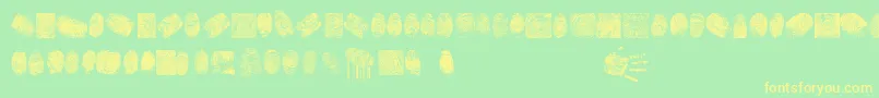 FingerPrintTfb Font – Yellow Fonts on Green Background