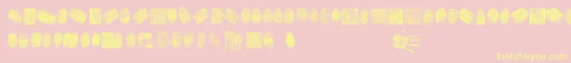 FingerPrintTfb Font – Yellow Fonts on Pink Background