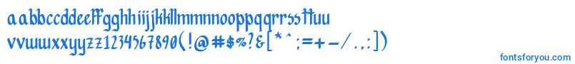 フォントHopesAreFree – 白い背景に青い文字