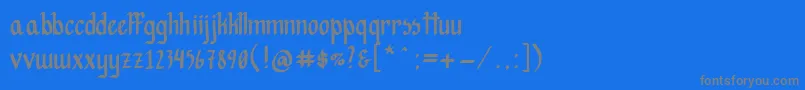 フォントHopesAreFree – 青い背景に灰色の文字