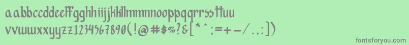 フォントHopesAreFree – 緑の背景に灰色の文字