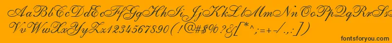 ShirleyallegroRegularDb Font – Black Fonts on Orange Background