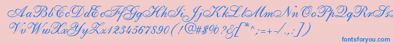 ShirleyallegroRegularDb Font – Blue Fonts on Pink Background