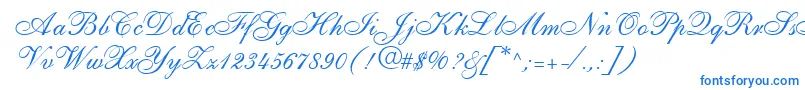 ShirleyallegroRegularDb Font – Blue Fonts on White Background