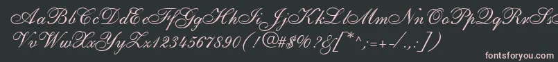 ShirleyallegroRegularDb Font – Pink Fonts on Black Background