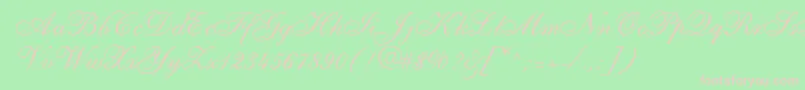 ShirleyallegroRegularDb Font – Pink Fonts on Green Background