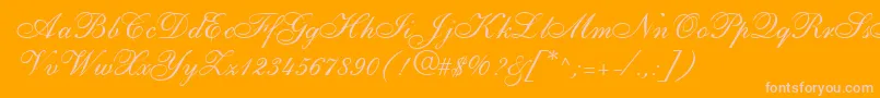 ShirleyallegroRegularDb Font – Pink Fonts on Orange Background