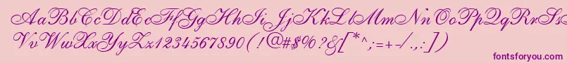 ShirleyallegroRegularDb Font – Purple Fonts on Pink Background
