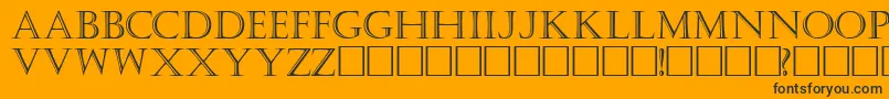 KastellarRegular Font – Black Fonts on Orange Background