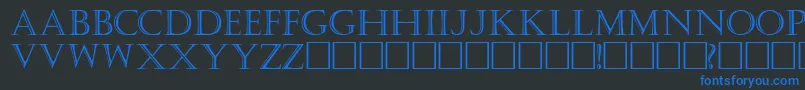 KastellarRegular Font – Blue Fonts on Black Background