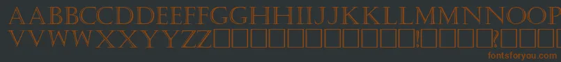 KastellarRegular Font – Brown Fonts on Black Background