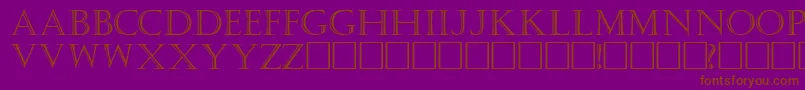 KastellarRegular Font – Brown Fonts on Purple Background