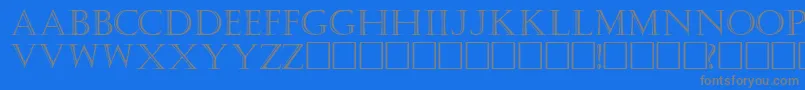 KastellarRegular Font – Gray Fonts on Blue Background