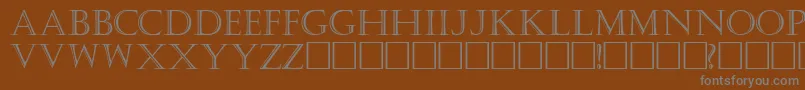 Шрифт KastellarRegular – серые шрифты на коричневом фоне