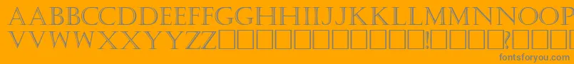KastellarRegular Font – Gray Fonts on Orange Background