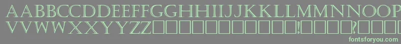 KastellarRegular Font – Green Fonts on Gray Background