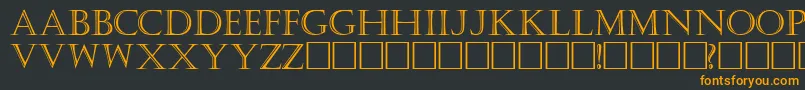 KastellarRegular Font – Orange Fonts on Black Background