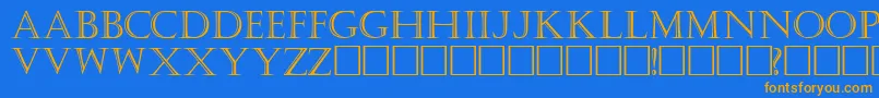 KastellarRegular Font – Orange Fonts on Blue Background