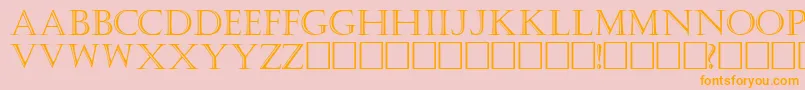KastellarRegular Font – Orange Fonts on Pink Background