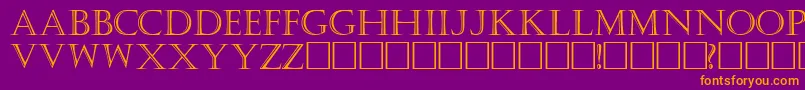 KastellarRegular Font – Orange Fonts on Purple Background