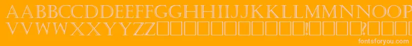 KastellarRegular Font – Pink Fonts on Orange Background