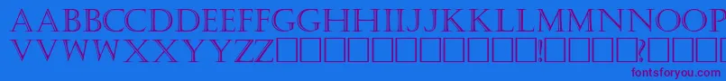 KastellarRegular Font – Purple Fonts on Blue Background
