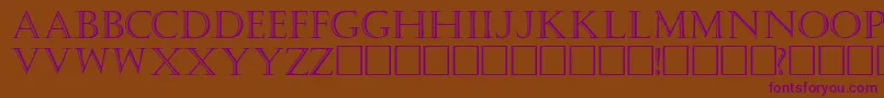 KastellarRegular Font – Purple Fonts on Brown Background