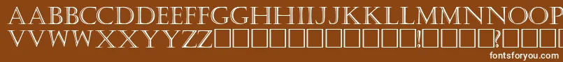 Шрифт KastellarRegular – белые шрифты на коричневом фоне