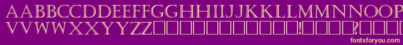 KastellarRegular Font – Yellow Fonts on Purple Background