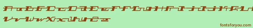 Technostroked Font – Brown Fonts on Green Background